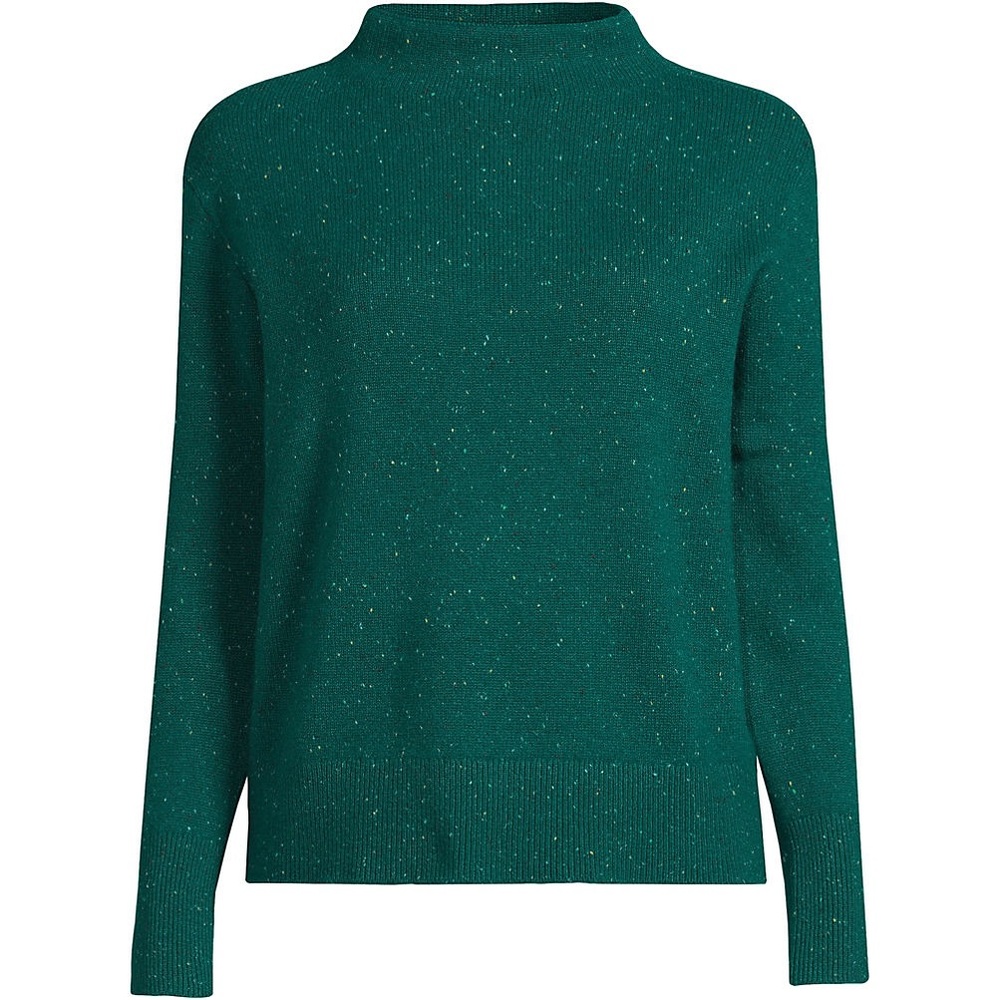 Lands End 100% cashmere mock neck sweater